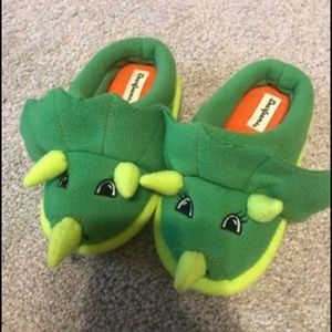 Dearfoams toddler size 7-8 dinosaur slippers
